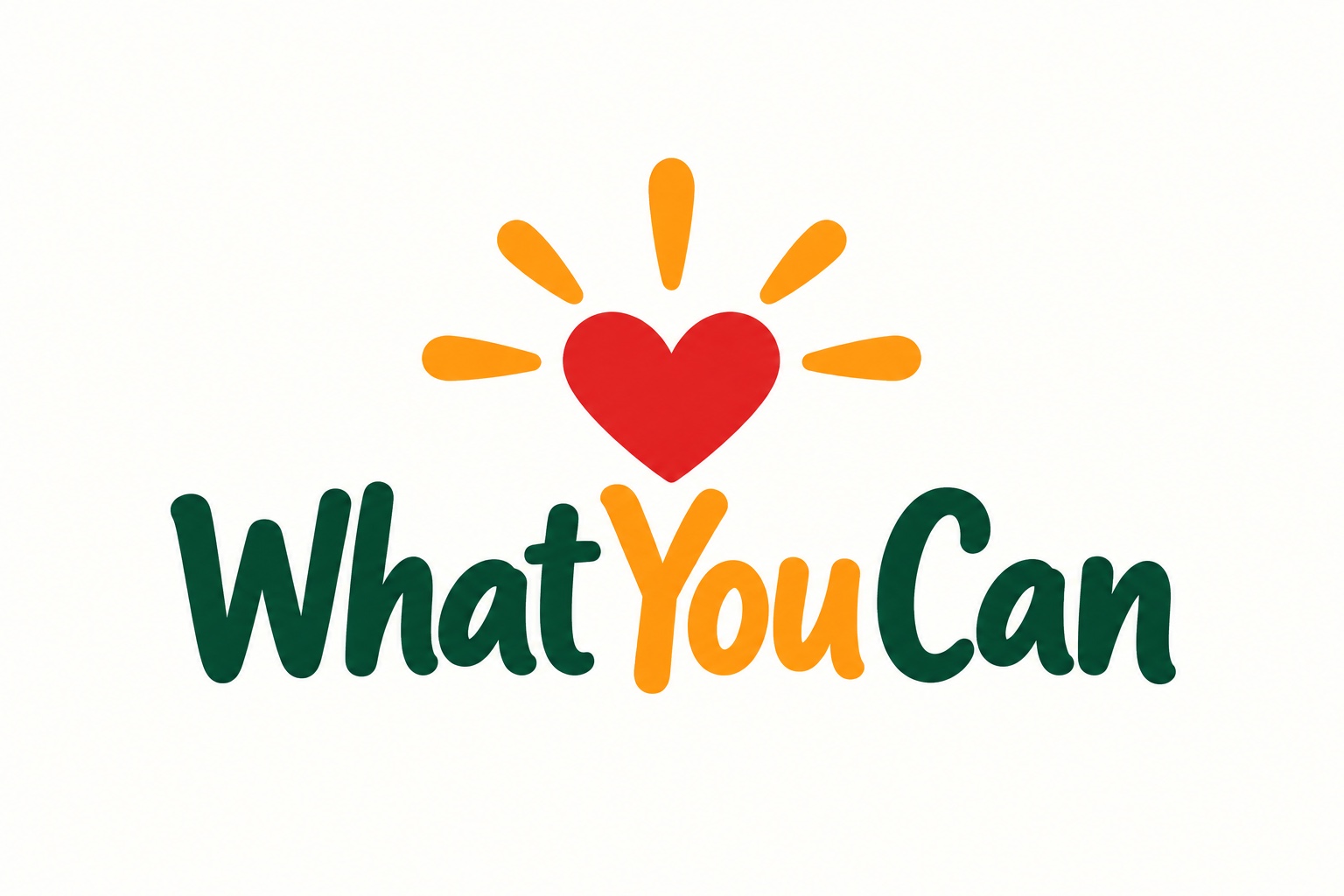 What You Can — a red heart with orange rays
